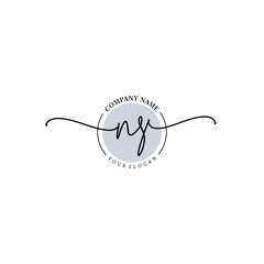 NS signature logo template vector