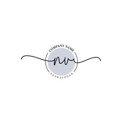 Obraz premium NV signature logo template vector