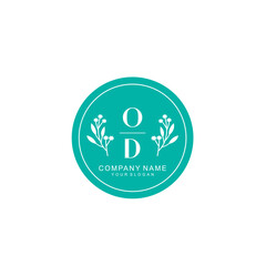 OD Beauty vector initial logo