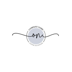 ON signature logo template vector