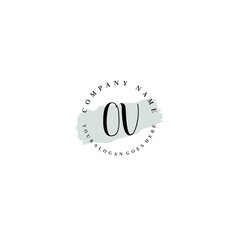 OV Beauty vector initial logo