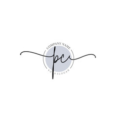 PC signature logo template vector