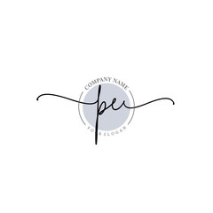 PE signature logo template vector