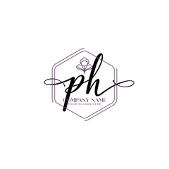 PH signature logo template vector