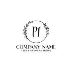 PI Beauty vector initial logo