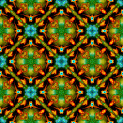 Medallion Ethnic Art. Color, Multicilor, Rainbow