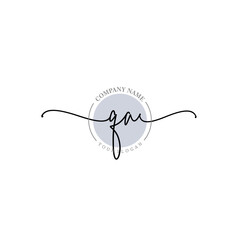 QA signature logo template vector