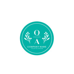 QA Beauty vector initial logo