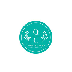 QC Beauty vector initial logo