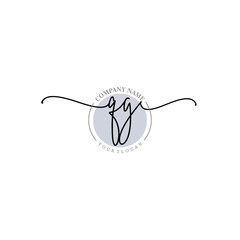 QG signature logo template vector