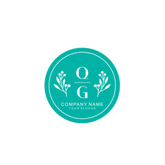 QG Beauty vector initial logo
