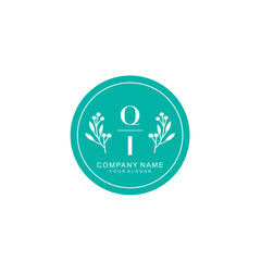 QI Beauty vector initial logo