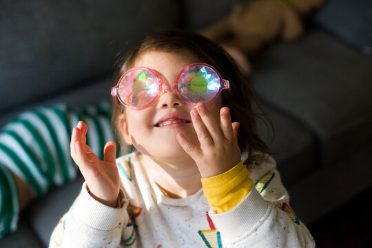 Cute Kid In Funny Glasses