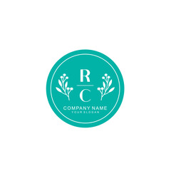 RC Beauty vector initial logo