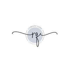 Obraz premium RQ signature logo template vector