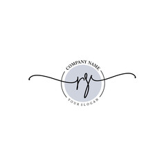 Obraz premium RS signature logo template vector