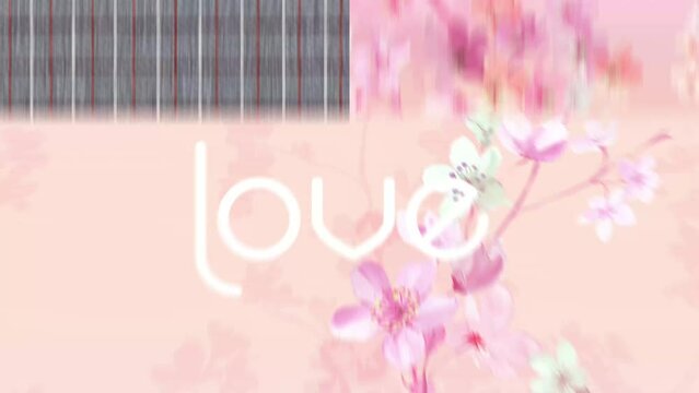 Watercolor rose flower peony flower butterfly flower stripe swallow