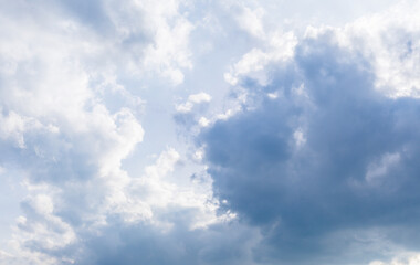 Obraz premium Atmospheric sky with clouds. Panoramic sky landscape with clouds.