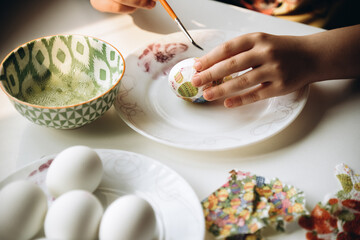 Easter egg in decoupage