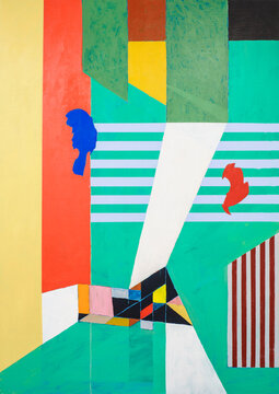 One of 14 paintings, each evolving from an earlier work.