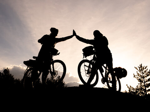 cyclists' successful rides and fun together