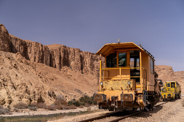 Fototapeta na wymiar views of Selja Gorges train -western Tunisia -Gafsa governorate - Tunisia