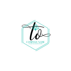 TO signature logo template vector