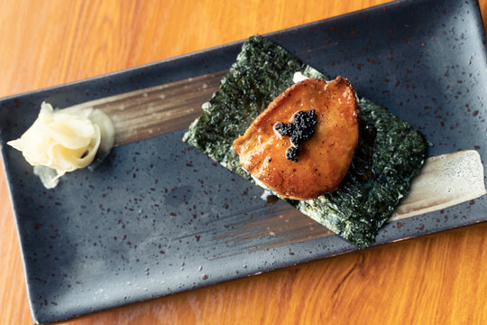 Goose liver caviar Sushi