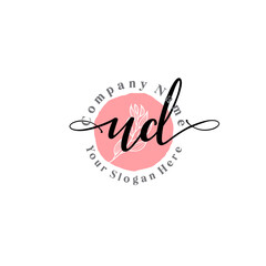 UD signature logo template vector