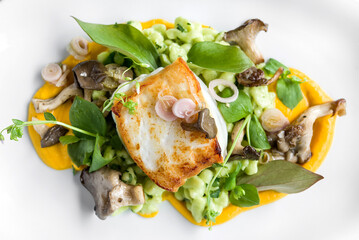 White Fish with Mushrooms