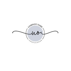 UO signature logo template vector