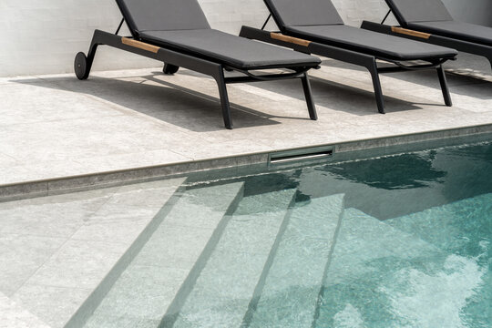 Modern country house with open swimming pool