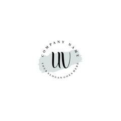 UV Beauty vector initial logo