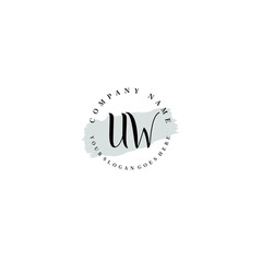 UW Beauty vector initial logo
