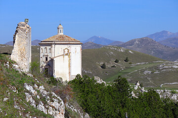Santa Maria della Pietà Church near the fortress of Rocca Calascio. Santa Maria della Pietà is an...