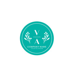 VA Beauty vector initial logo