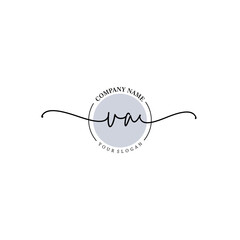 Obraz premium VA signature logo template vector