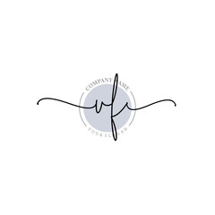 Obraz premium VF signature logo template vector