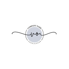 Fototapeta premium VO signature logo template vector