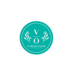VO Beauty vector initial logo