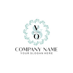 VQ Beauty vector initial logo