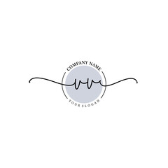 Obraz premium VV signature logo template vector