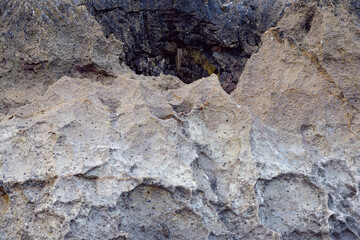 Abstracción de una zona rocosa