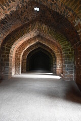 Fototapeta na wymiar close up of three doors in panhala fort in southern Maharashtra in India