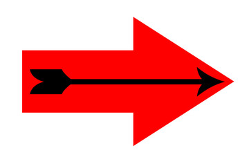 Red and blue arrow icon, Red and blue color arrow indicator 