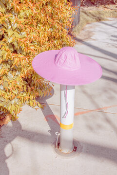 Hat on pole