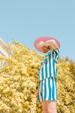 Man with flowers