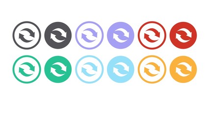 Refresh icon Set. Vector isolated editable illustration set