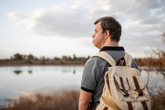 Portrait of man with down syndrome