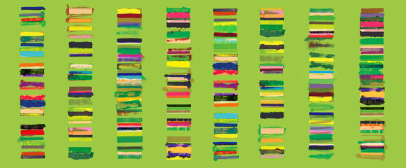 Genomic data grunge collage visualization 